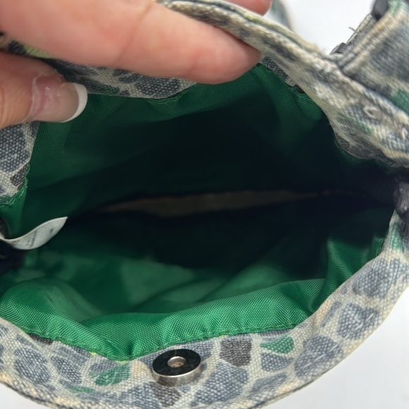 Kavu Gray Green Print Crossbody Bag MCB6736R - Picture 8 of 13